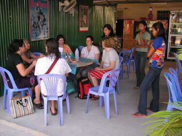Breakfast in Kampot restaurant